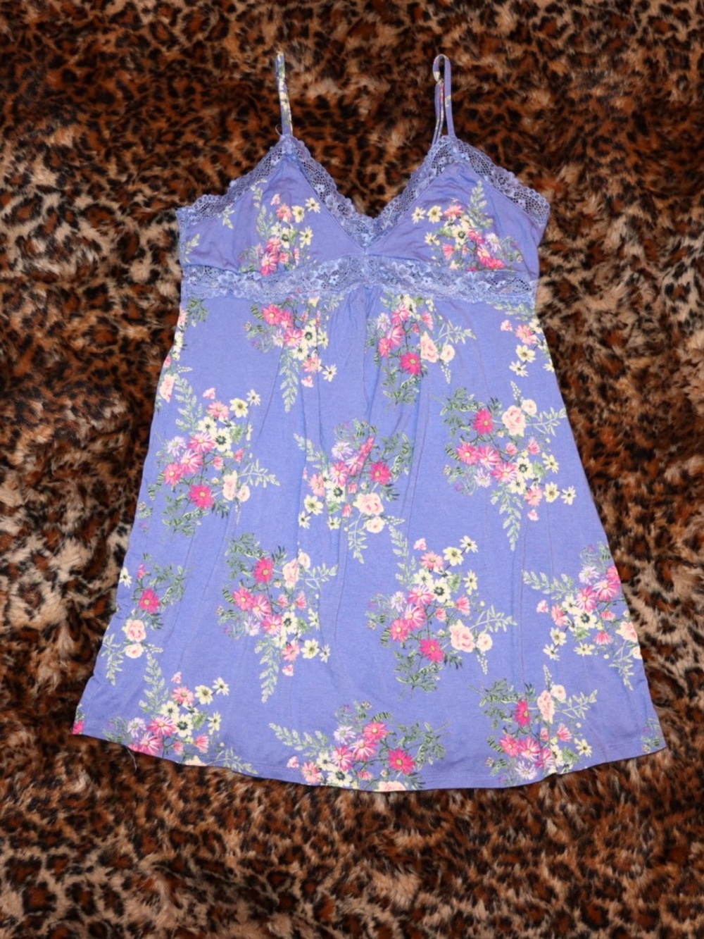 Slip dress with floral design